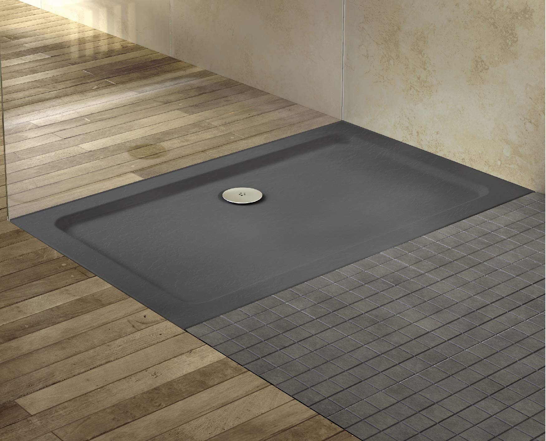 Rectangular Shower Tray 1800 x 900 x 40 Slate Grey