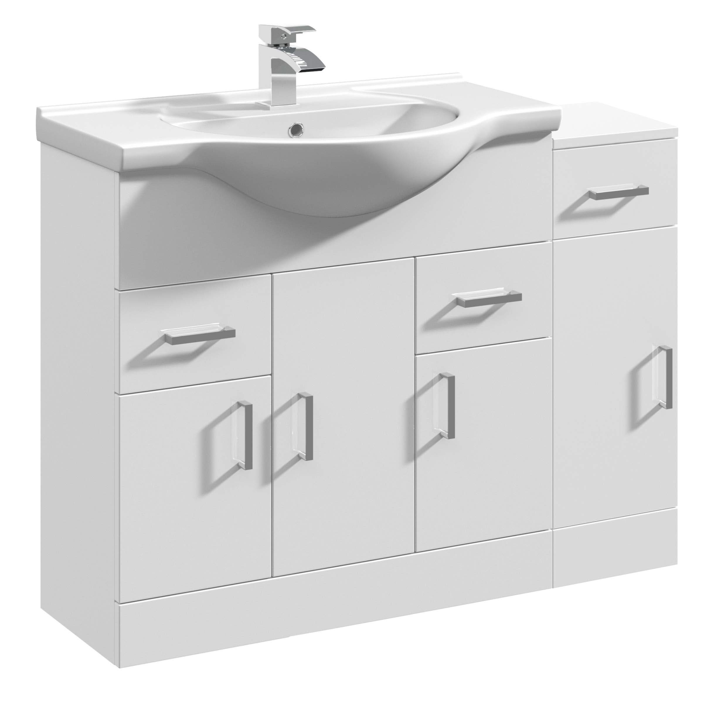 VeeBath Linx Vanity Unit and Compact Storage Combination Unit