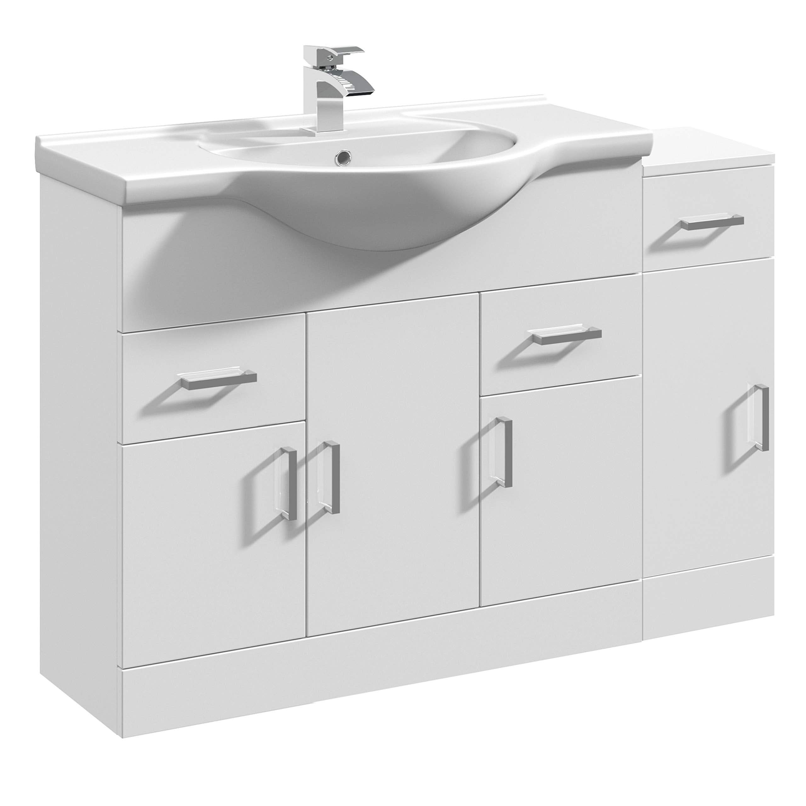 VeeBath Linx Vanity Unit and Compact Storage Combination Unit