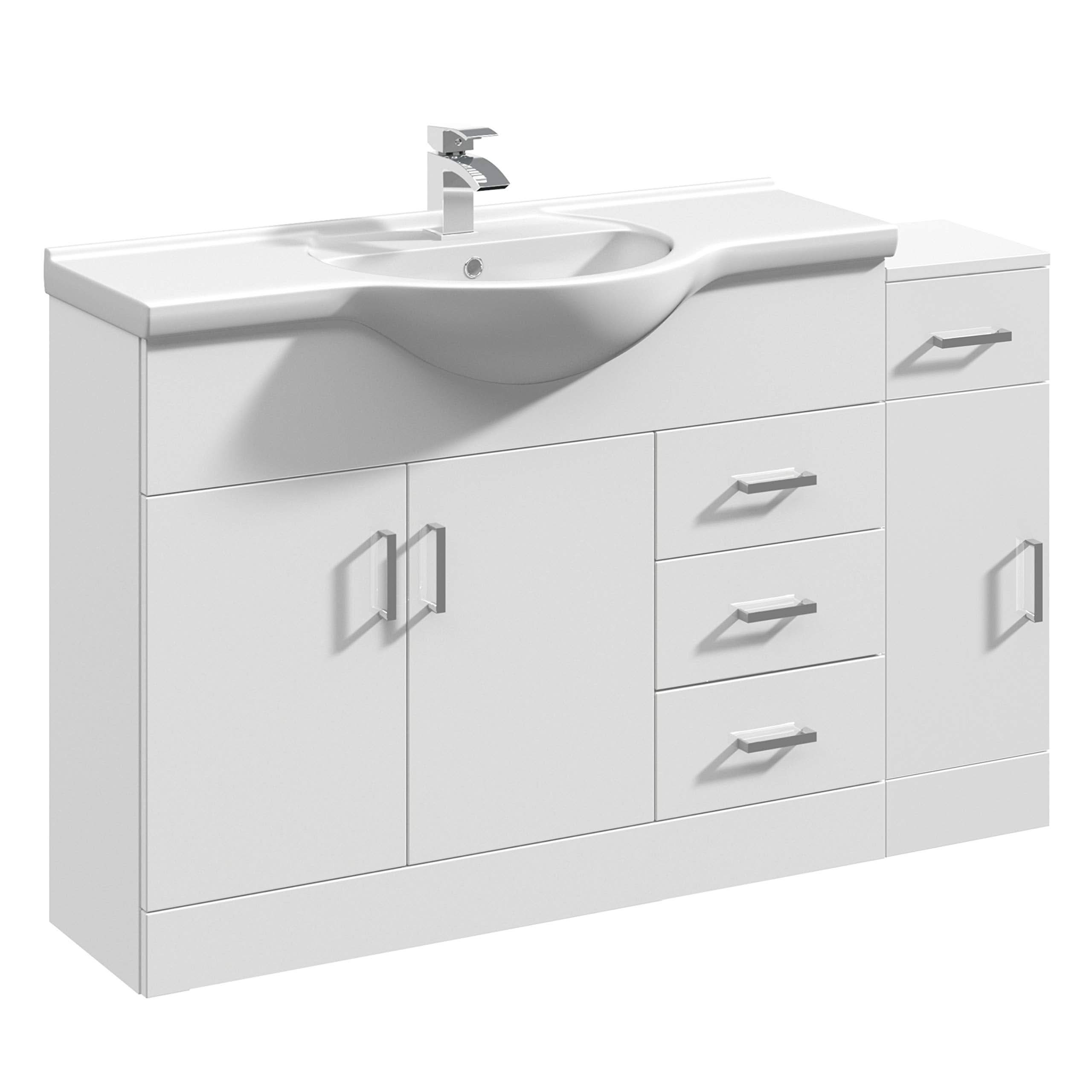 VeeBath Linx Vanity Unit and Compact Storage Combination Unit