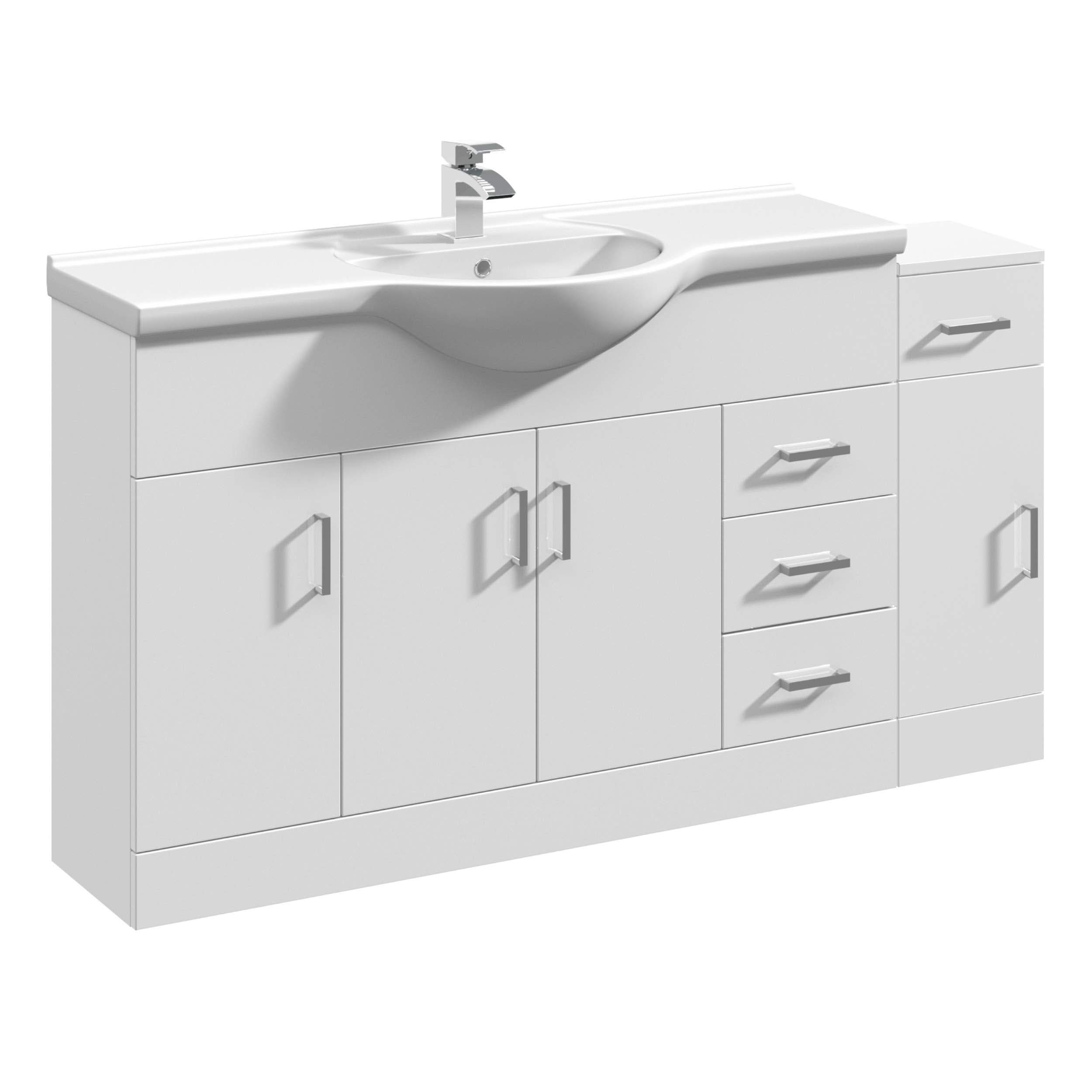 VeeBath Linx Vanity Unit and Compact Storage Combination Unit