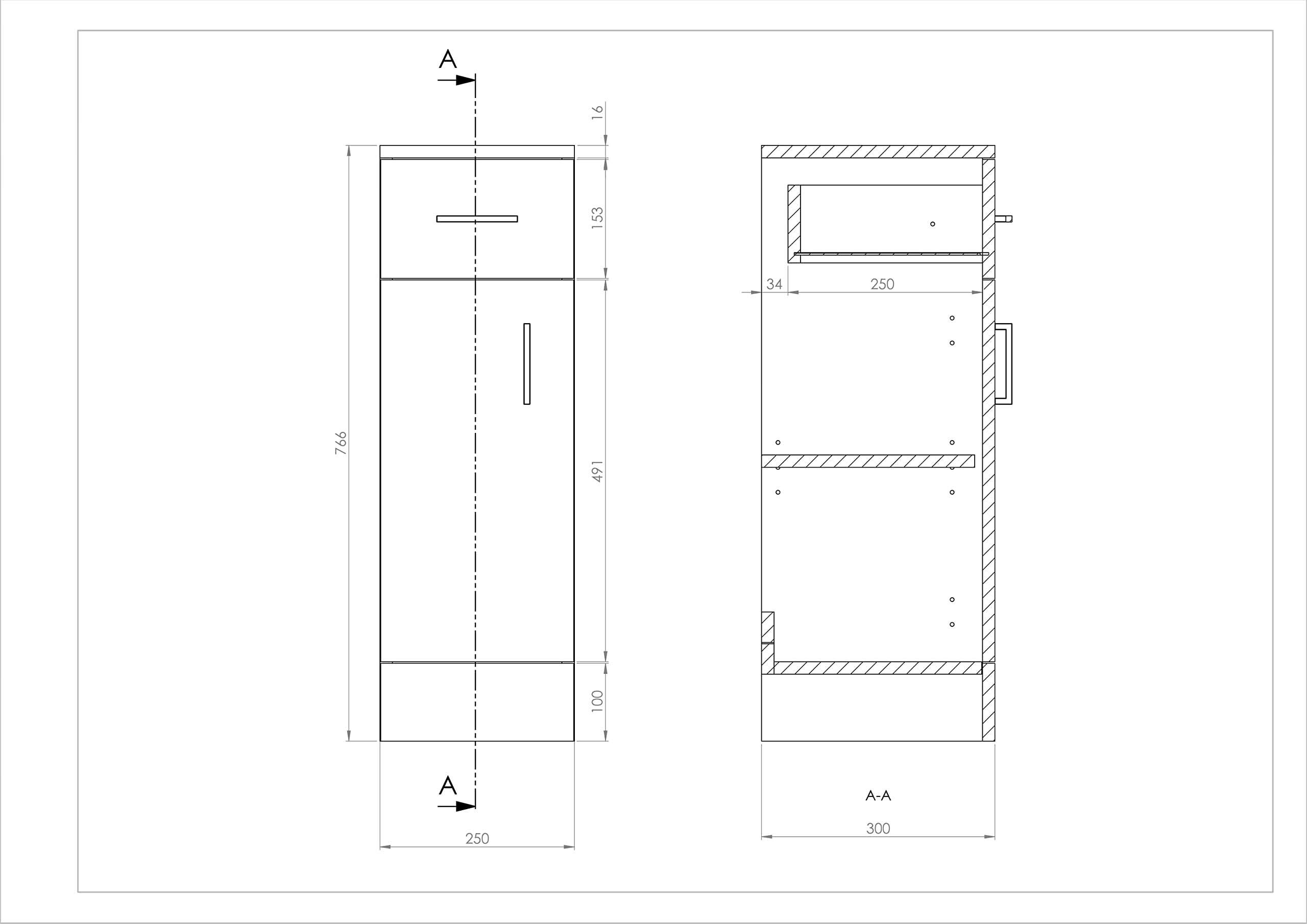 VeeBath Linx Vanity Unit and Compact Storage Combination Unit
