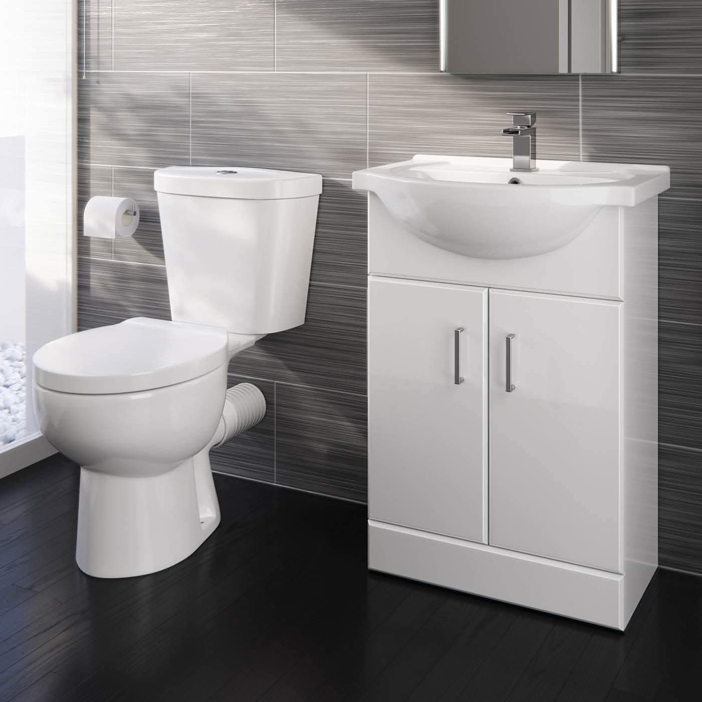 Quartz Modern Bathroom Combination Set - Gloss White