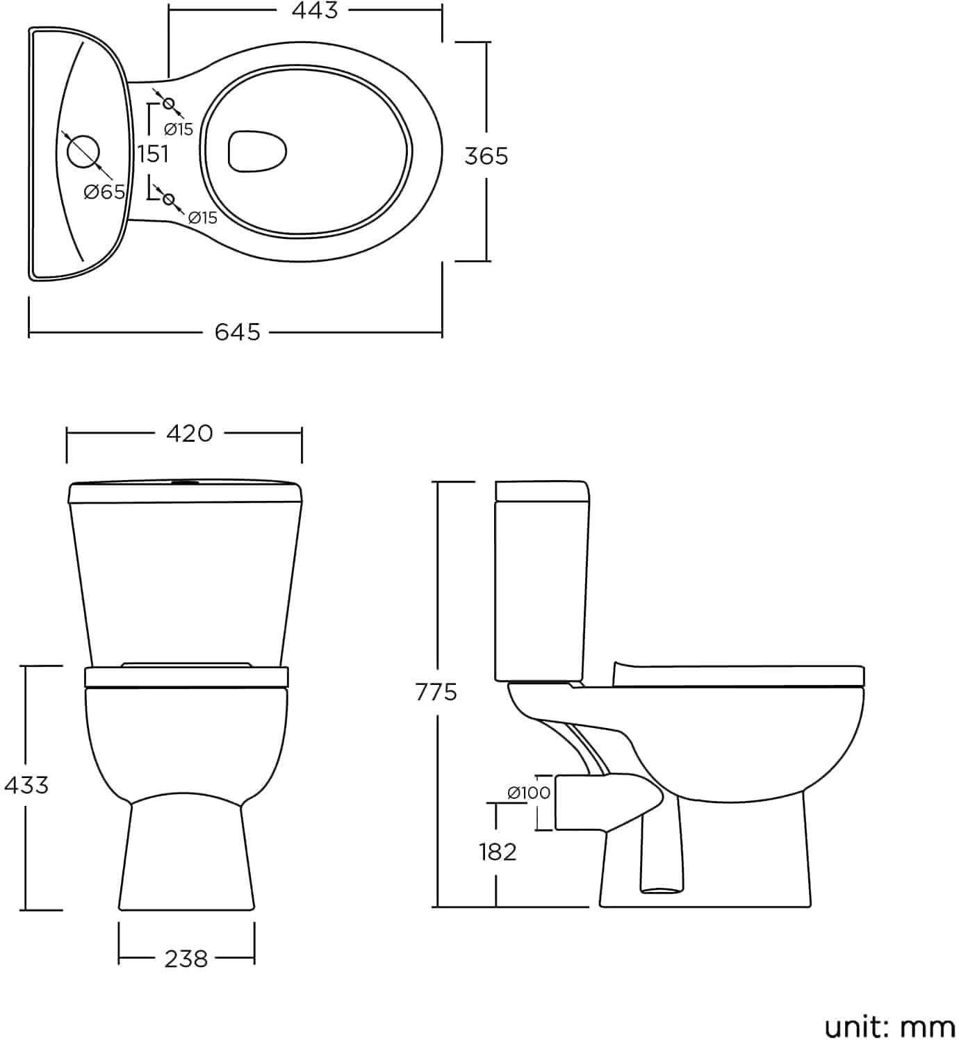 Quartz Modern Bathroom Combination Set - Gloss White