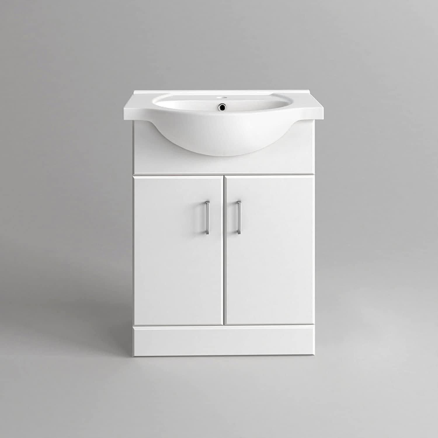 Quartz Modern Bathroom Combination Set in Gloss White with sleek lines, spacious storage, and contemporary design. Ideal for luxury UK bathrooms, enhancing style and function.