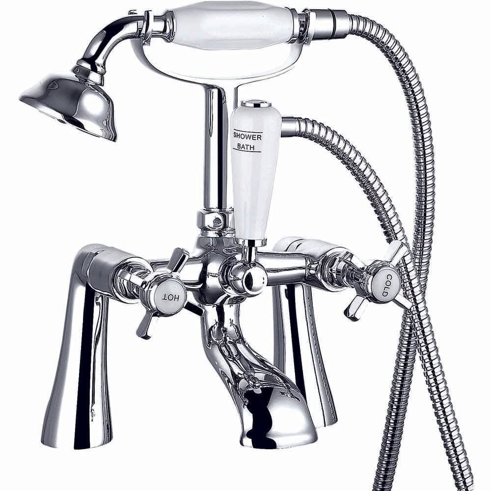 VeeBath Ripple Traditional Bath Shower Mixer Tap with Kit