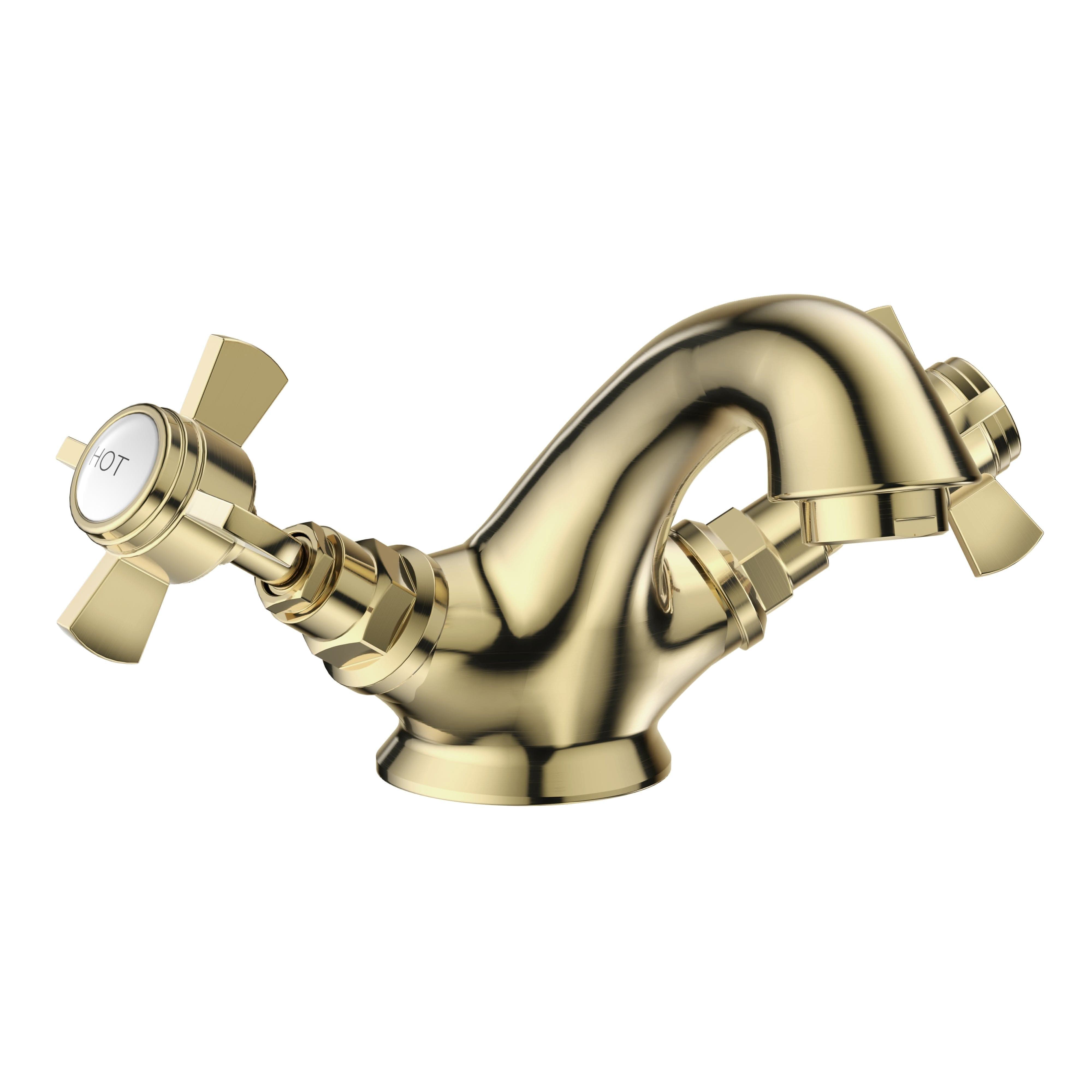 VeeBath Ripple Traditional Mono Basin Mixer Tap with Waste