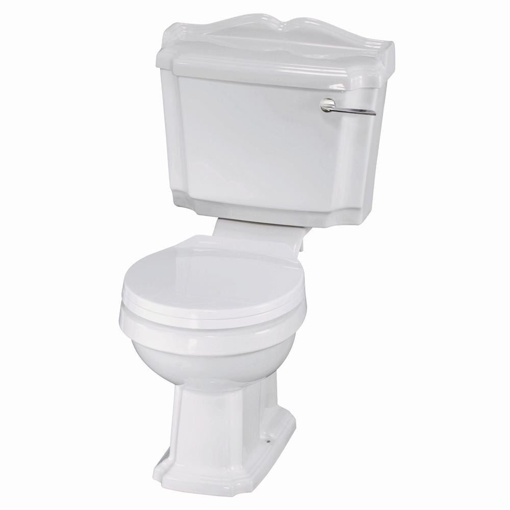 Elizabeth Traditional Close Coupled Toilet with Soft Close Seat & Fixing Kit - Gloss White