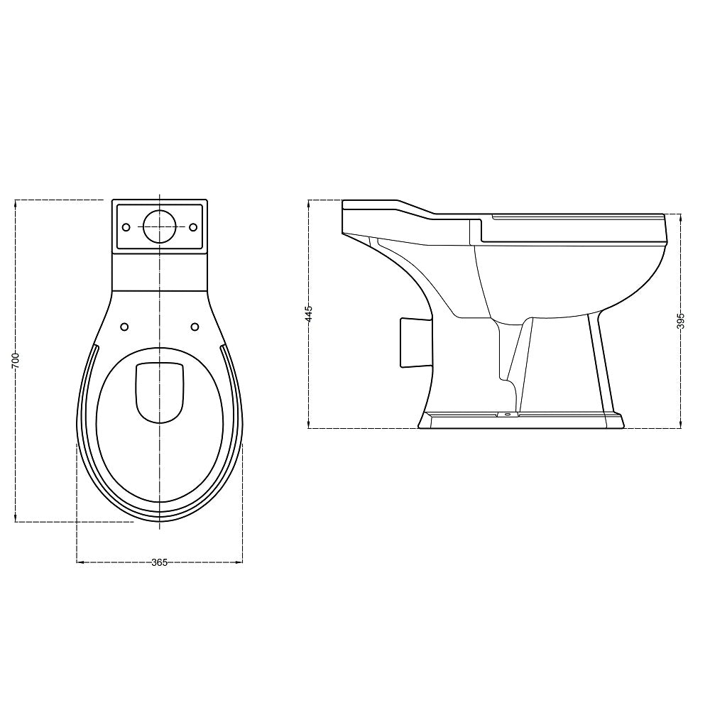 Elizabeth Traditional Close Coupled Toilet with Soft Close Seat & Fixing Kit - Gloss White