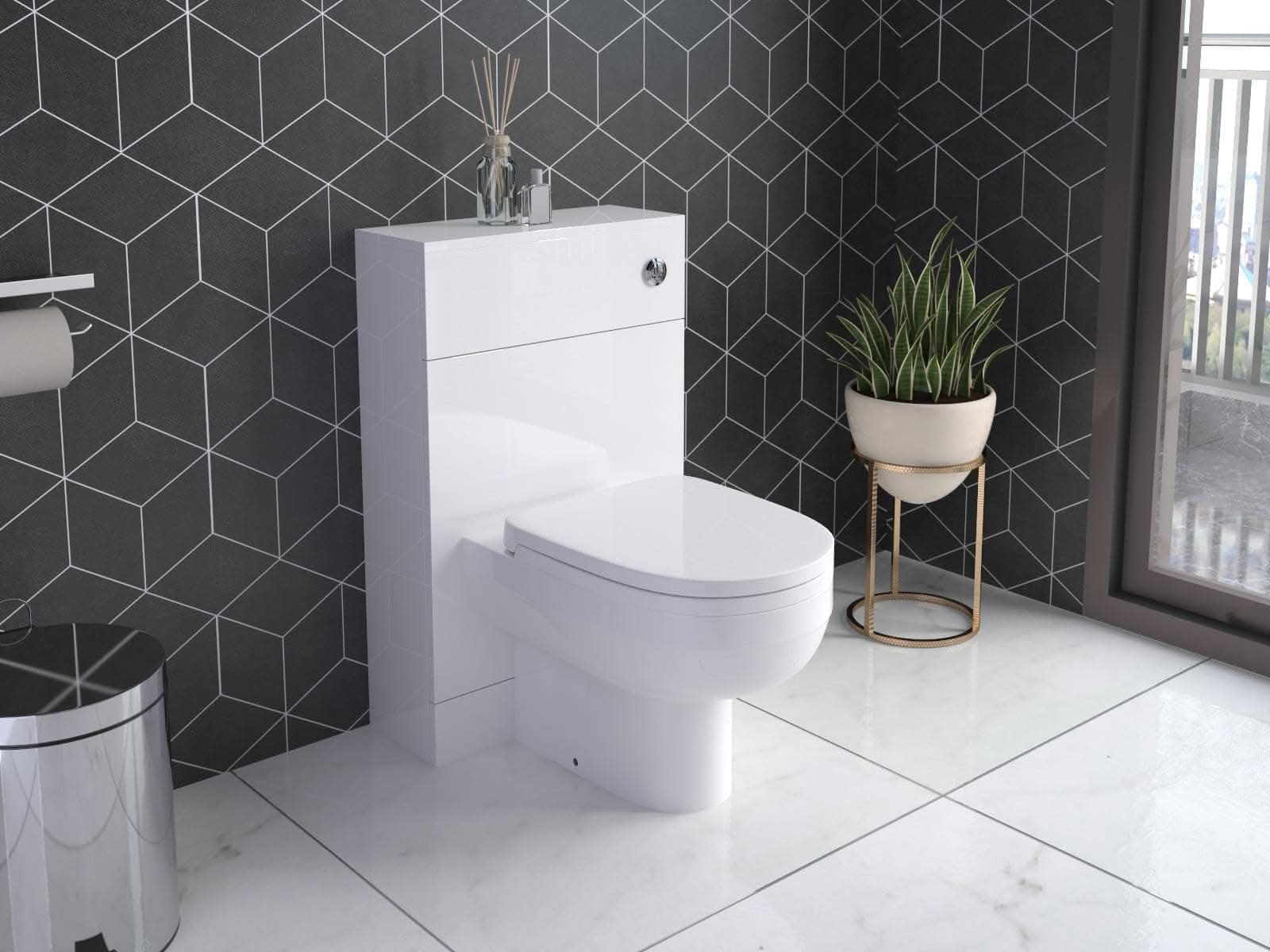 Gamma L Shape Vanity & WC Unit with Toilet - RH - Anthracite Grey. Stylish bathroom furniture for modern homes. Buy now at Bathroom4Less.