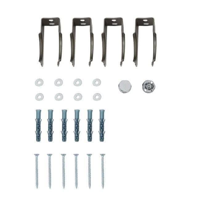iBathUK Regency Traditional Wall Mounted 3 Column Radiator Brackets, High Strength Steel Matt Anthracite Set of 4