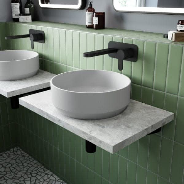 Nuie 350mm Sit-On Countertop Basin - No TH
