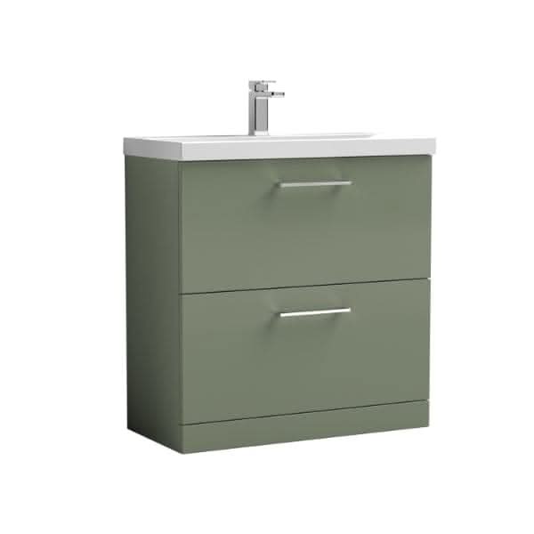 Nuie Arno 2 Drawer Floorstanding Vanity Unit With Basin-1 800mm Wide
