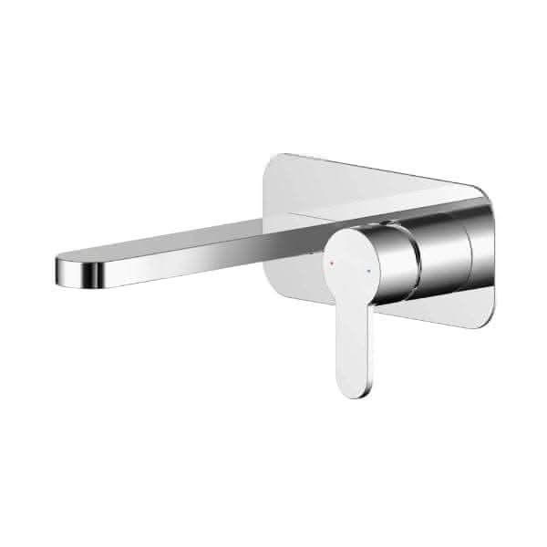 Nuie Arvan 2-Hole Wall Mounted Basin Mixer Tap With Plate