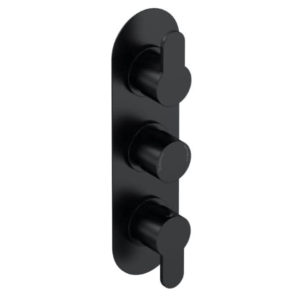 Nuie Arvan Triple Handle Thermostatic Concealed Shower Valve With Diverter
