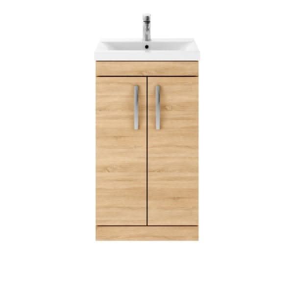 Nuie Athena 2 Door Floorstanding Vanity Unit With Basin-3 500mm Wide