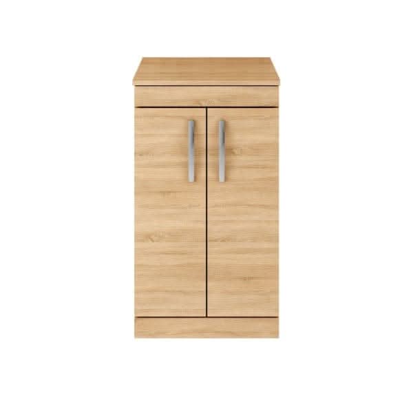 Nuie Athena 2 Door Floorstanding Vanity Unit With Worktop 500mm Wide