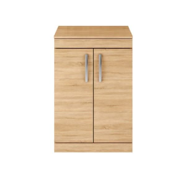Nuie Athena 2 Door Floorstanding Vanity Unit With Worktop 600mm Wide