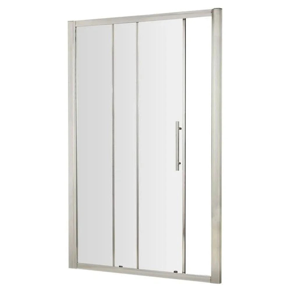 Oasis 8mm Glass Recessed Sliding Shower Door - Chrome