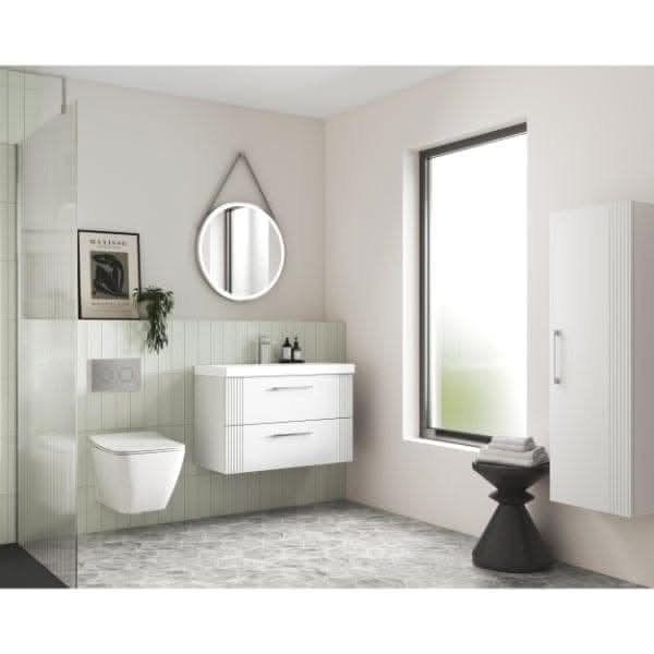 Nuie Deco 1 Door Wall Hung Tall Storage Unit 400mm Wide