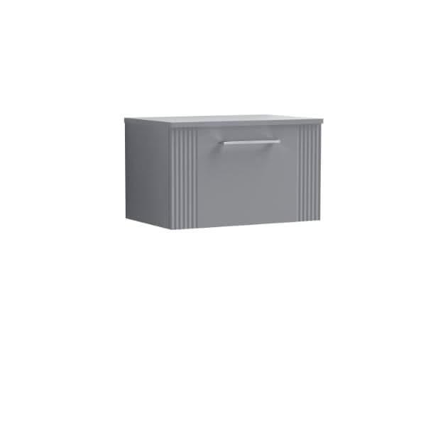 Nuie Deco 1 Drawer Wall Hung Vanity Unit With Worktop 600mm Wide