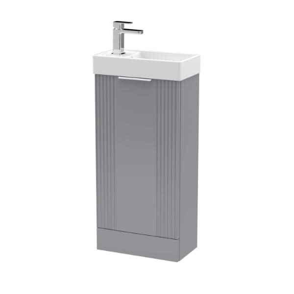 Nuie Deco 1-Door Compact Floorstanding Vanity Unit With Basin 400mm Wide