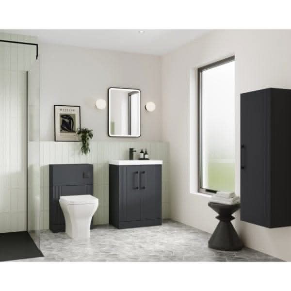 Nuie Deco 2 Door Floorstanding Vanity Unit With Basin-4 600mm Wide