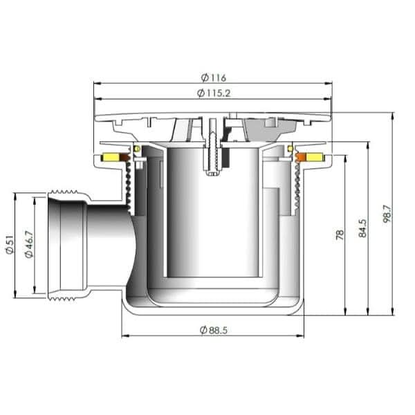 Nuie Fast Flow Shower Tray Waste