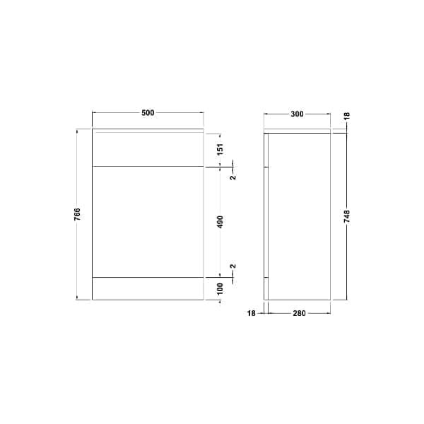Nuie Mayford Back to Wall WC Unit - Gloss White