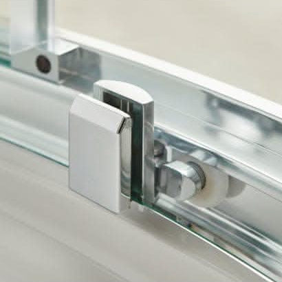 Nuda 6 mm Glass Thick Off/Set Quad Enclosure - Chrome