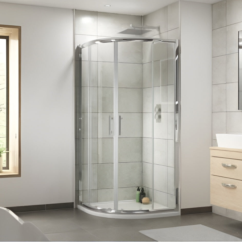 Nuda 6 mm Glass Quadrant Shower Door Enclosure - Chrome