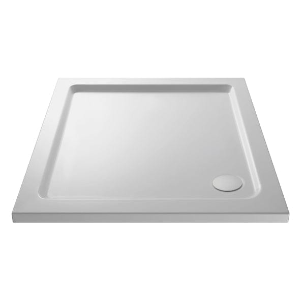 Nuie Pearlstone Square Shower Tray - White