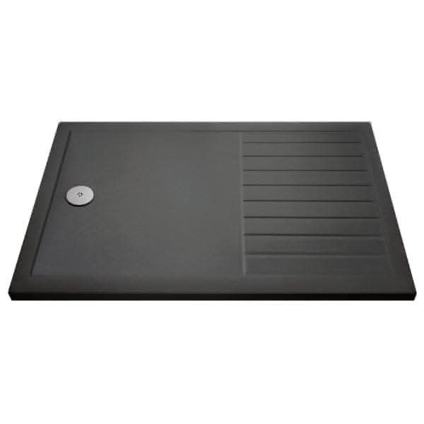 Nuie Rectangular Walk-In Shower Tray - Slate Grey