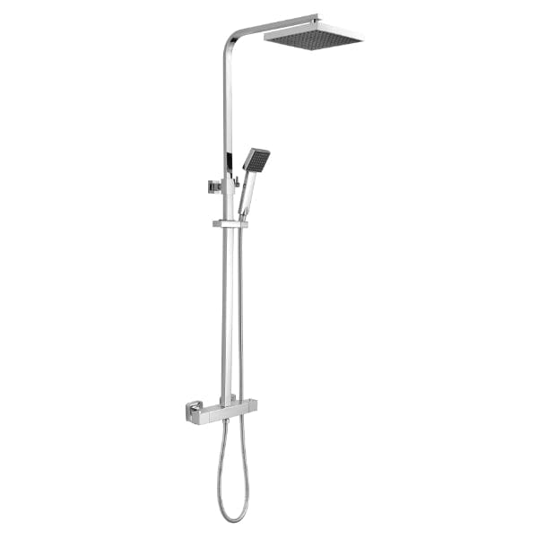 Nuie Square Bar Shower Valve With Kit And Fixed Head