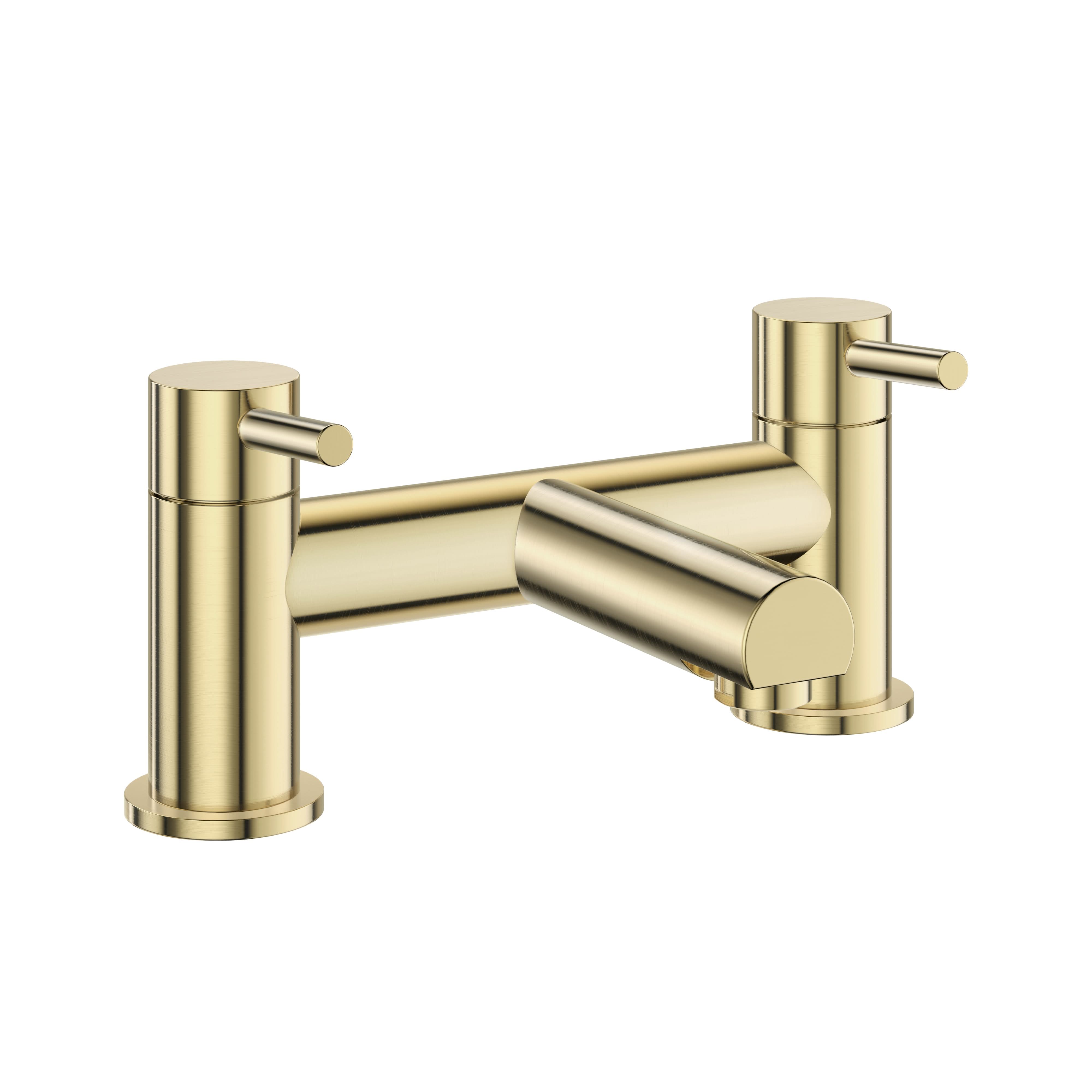 Dixon Round Bath Filler Mixer Tap - Brushed Brass