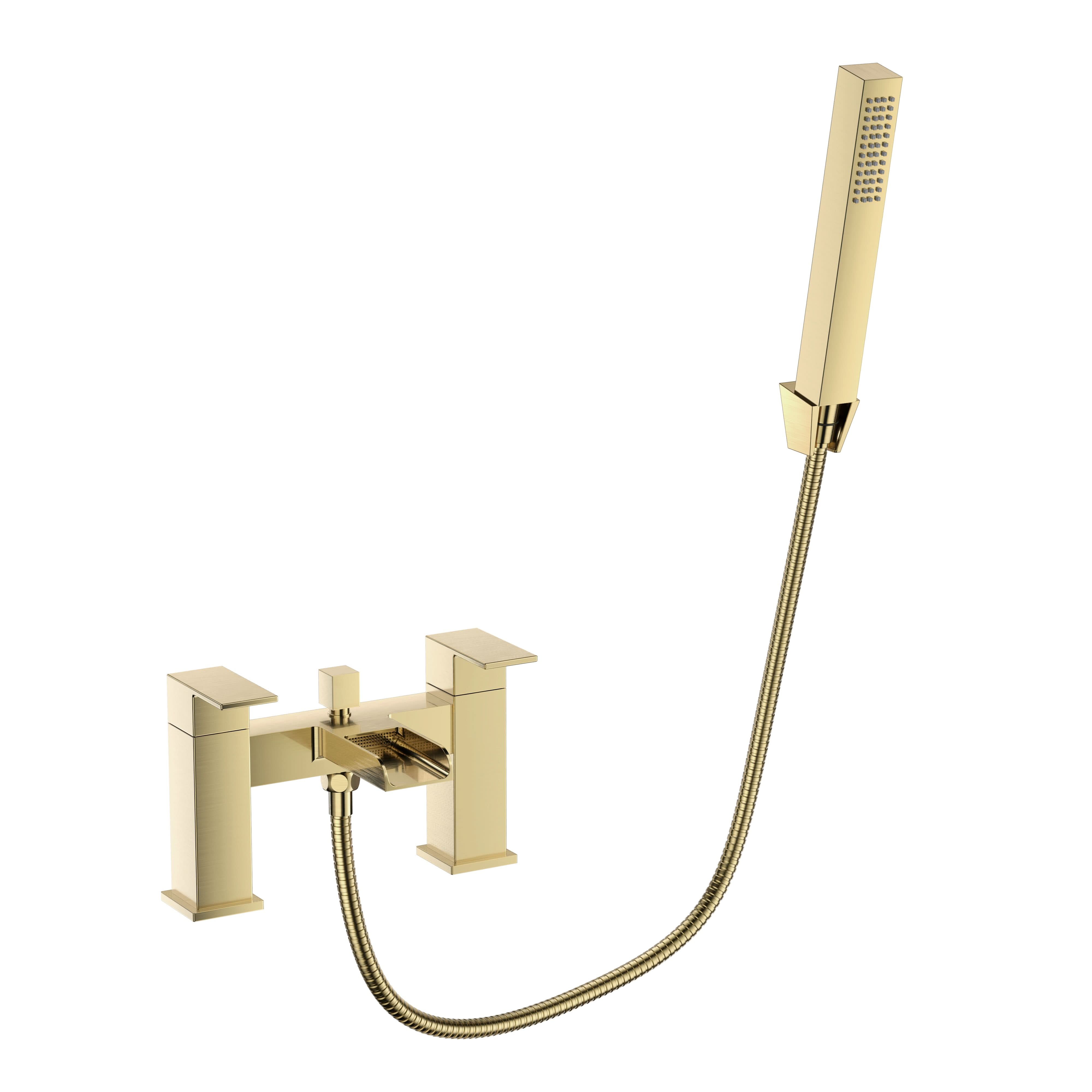 VeeBath Kinetic Square Waterfall Bath Shower Mixer Tap with Kit