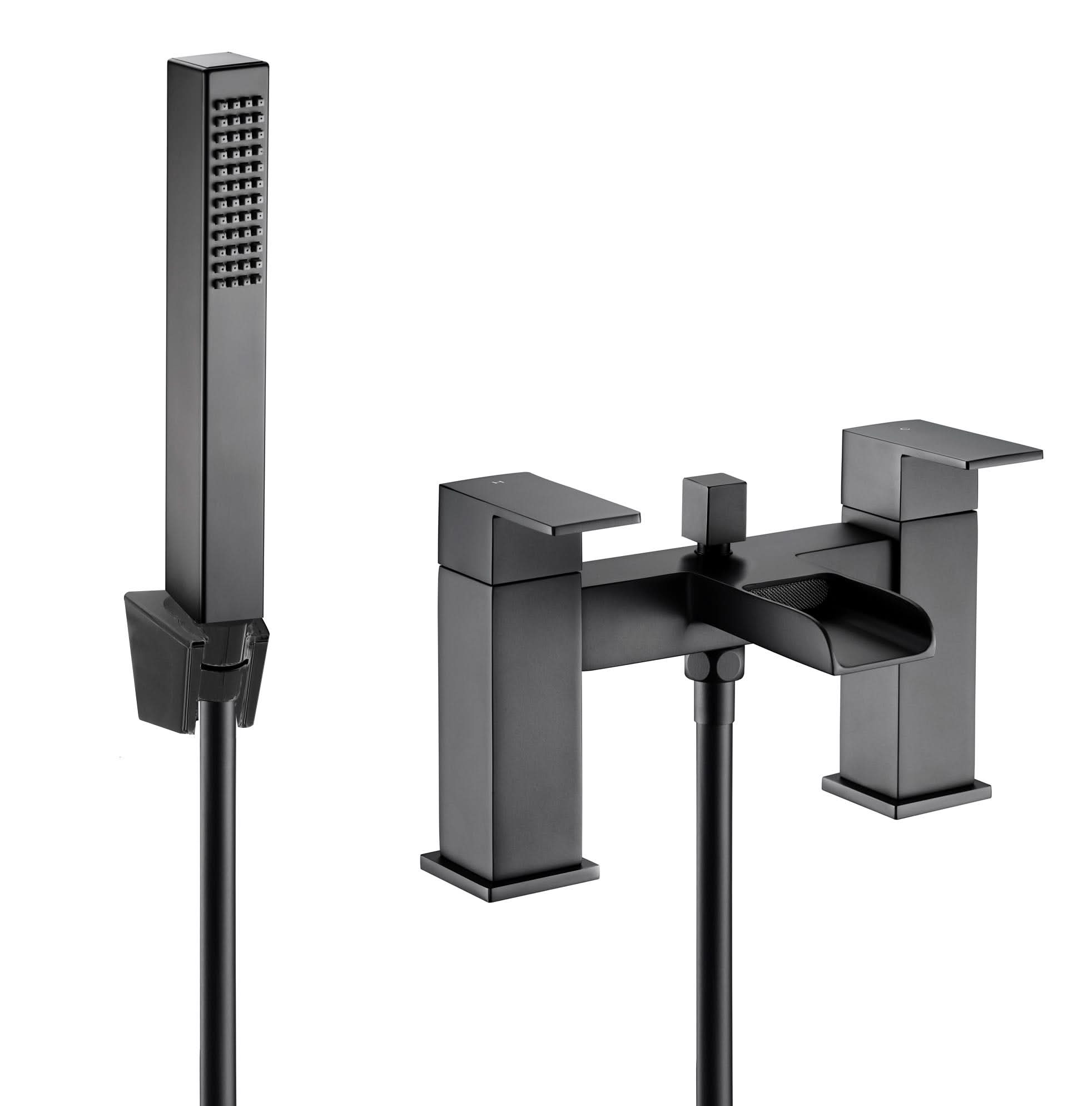 VeeBath Kinetic Square Waterfall Bath Shower Mixer Tap with Kit