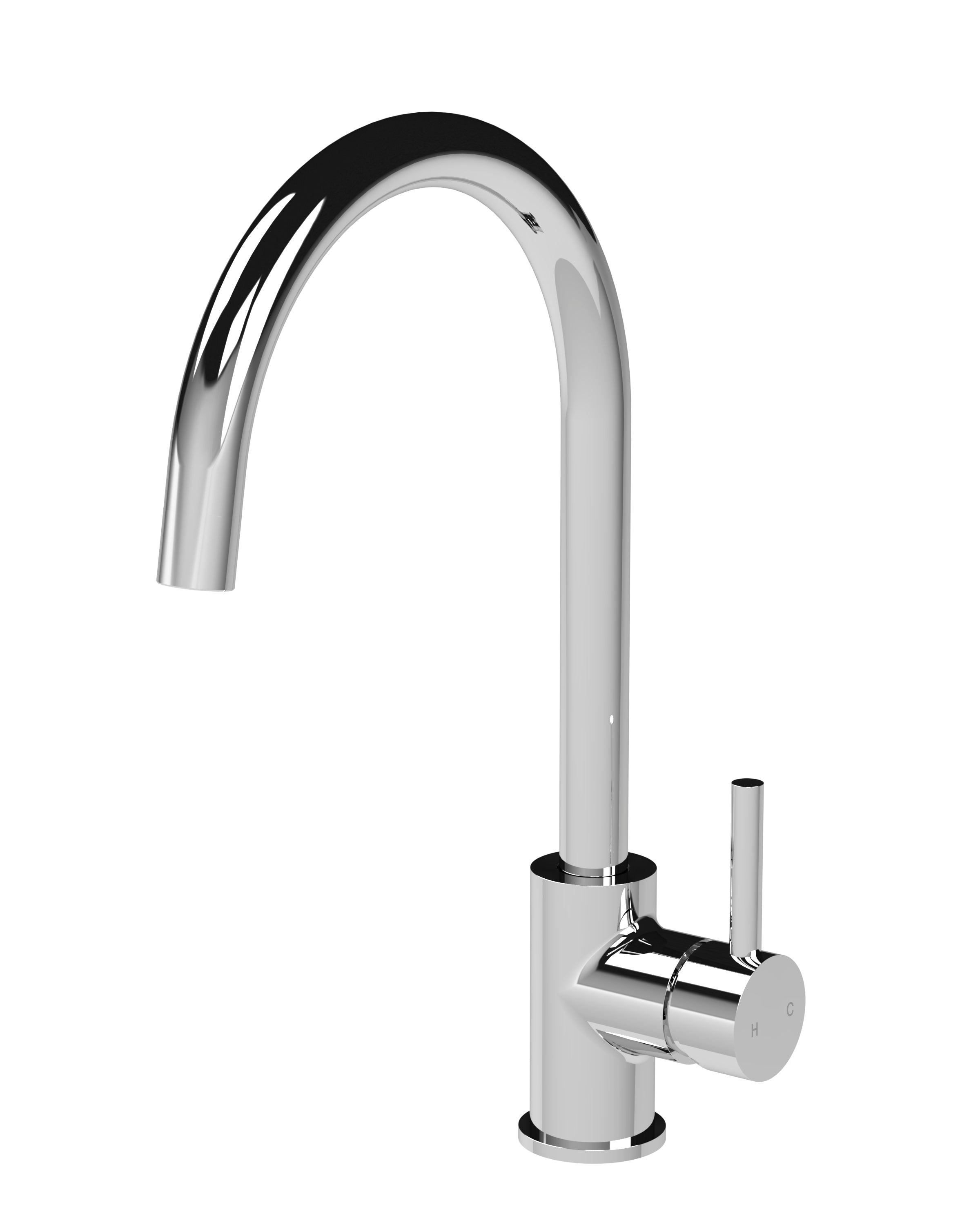 Nuie Lachen Mono Single Lever Chrome Kitchen Tap, Deck Mounted Kitchen Sink Taps, Best Traditional Kitchen Taps, Swivel Spout Kitchen Sink Mixer Tap