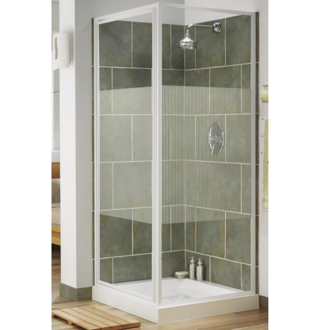 Delta 3mm Glass Pivot Door Shower Enclosure - Chrome