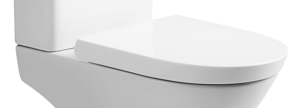 iBathUK Palma Quick Release Soft Close Toilet Seat with Top Fix Hinges, Modern White PP Toilet Seat with SC & Q/R Features