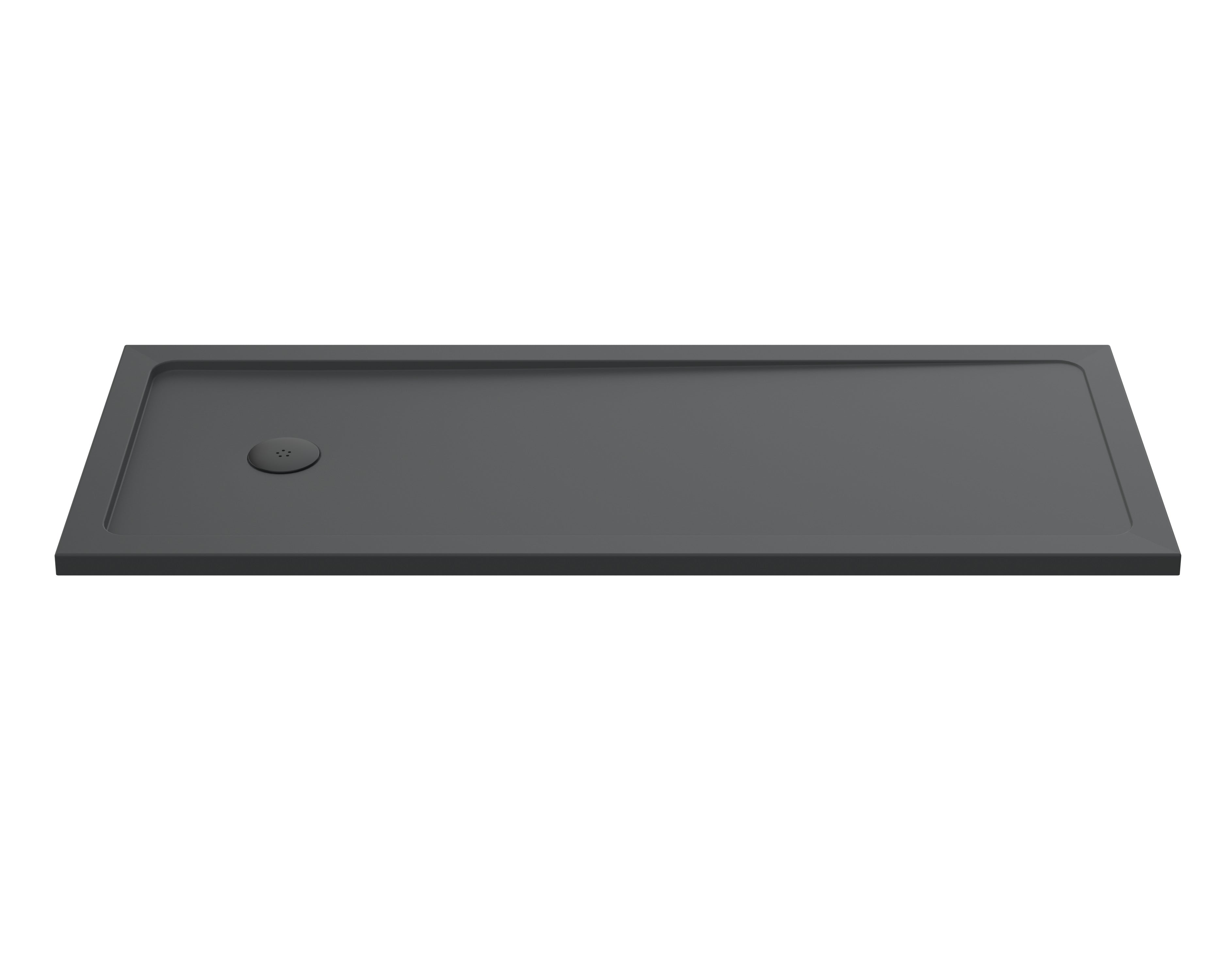 Nuie 1700mm x 700mm Bath Replacement Rectangular Shower Tray - Slate Grey