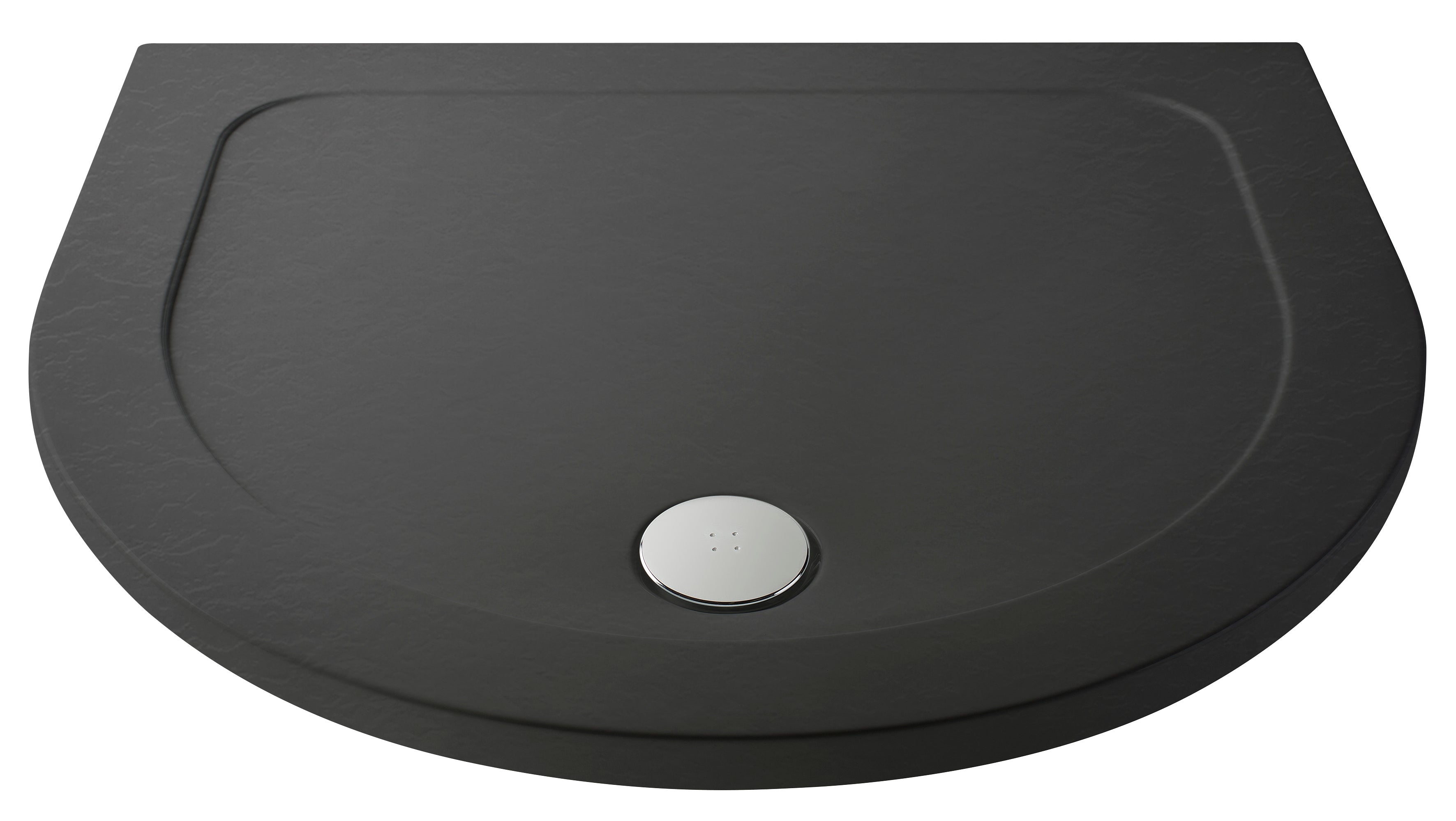 Nuie 1050mm x 950mm D-Shaped Shower Tray - Slate Grey