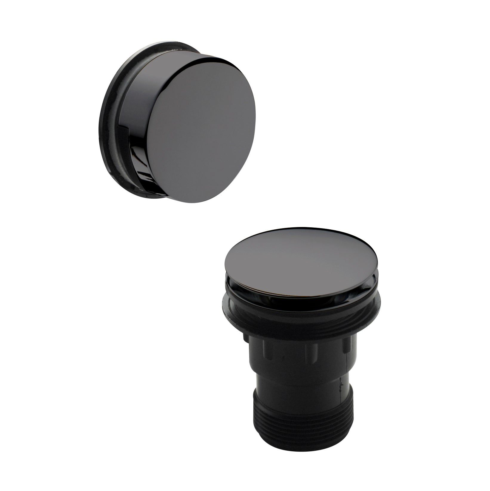 Nuie Click Clack Bath Waste With Easyclean Removable Grid - Brushed Gun Metal