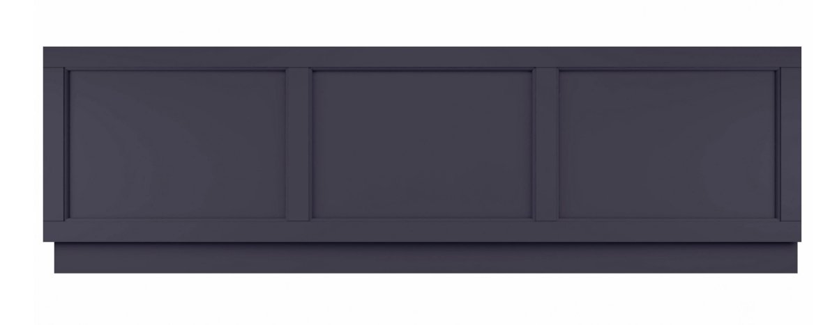 Old London Straight Front Bath Panel, Modern Bath Panel for Classic Straight Baths, Durable Bathroom Furniture Accessory in Smooth Woodgrain Twilight Blue Finish, 1800mm