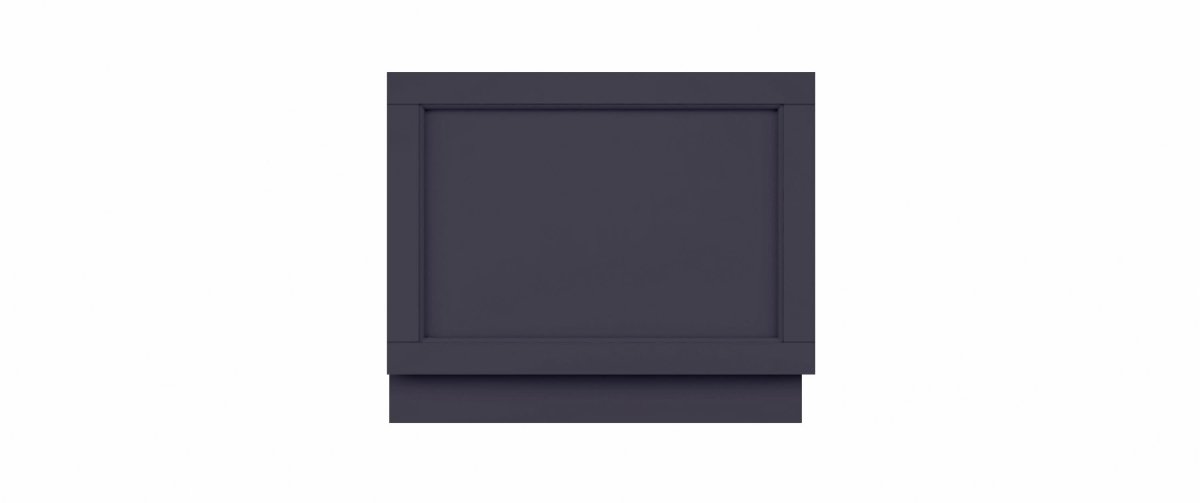 Old London Straight End Bath Panel, Modern Bath Panel for Classic Straight Baths, Durable Bathroom Furniture Accessory in Smooth Woodgrain Twilight Blue Finish, 700mm