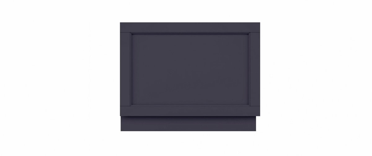 Old London Straight End Bath Panel, Modern Bath Panel for Classic Straight Baths, Durable Bathroom Furniture Accessory in Smooth Woodgrain Twilight Blue Finish, 750mm
