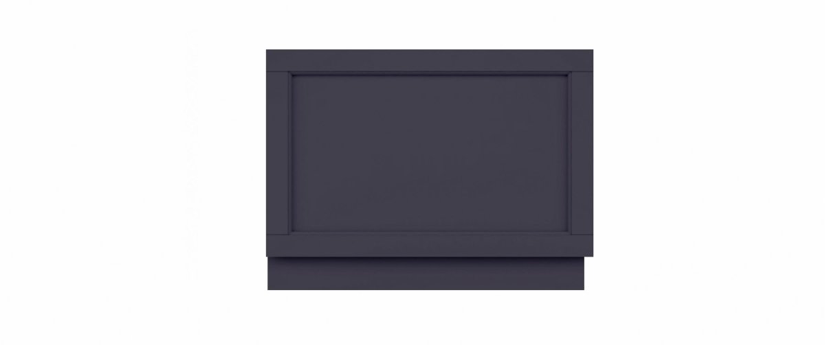 Old London Straight End Bath Panel, Modern Bath Panel for Classic Straight Baths, Durable Bathroom Furniture Accessory in Smooth Woodgrain Twilight Blue Finish, 800mm