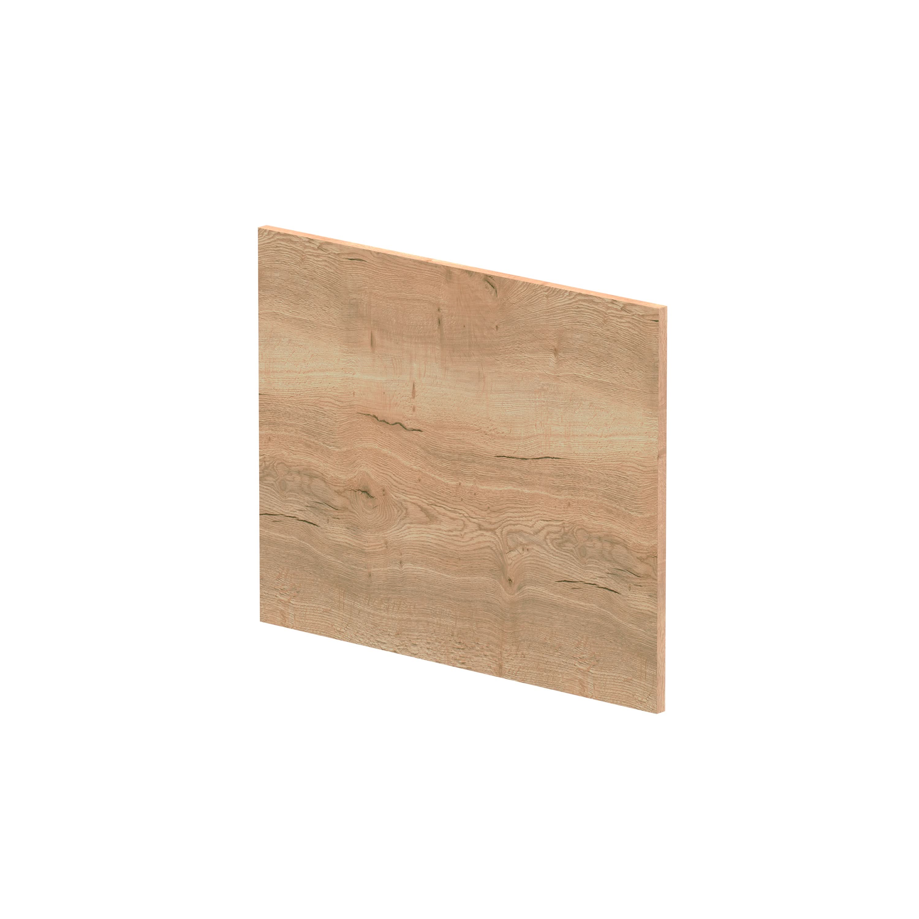 Hudson Reed Square Shower Bath End Panel, Stylish Bath Panel for Square Shower Baths, Durable Bathroom Accessory in Autumn Oak Woodgrain Finish, 680mm x 520mm