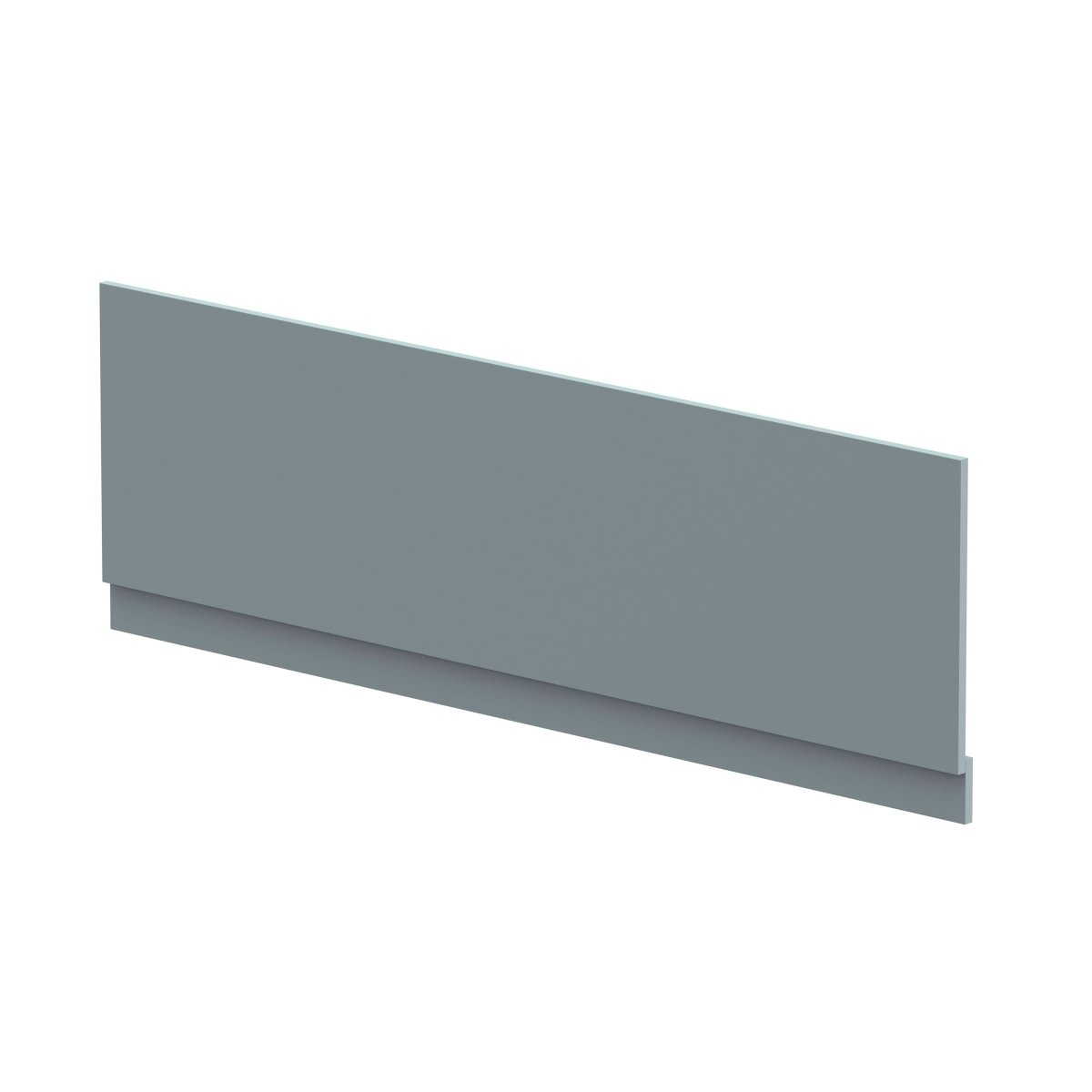 Hudson Reed Straight Baths Front Bath Panel and Plinth, Durable Flat Pack Construction for Modern Bathroom Wall Panels in Coastal Grey Woodgrain Finish, 1700mm