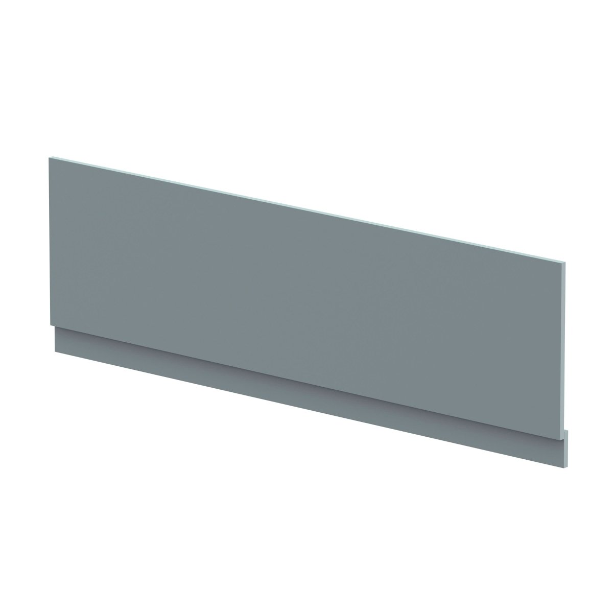 Hudson Reed Straight Baths Front Bath Panel and Plinth, Durable Flat Pack Construction for Modern Bathroom Wall Panels in Coastal Grey Woodgrain Finish, 1800mm
